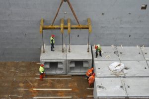 Precast Concrete Moulds before fitting Concrete Curing Blankets