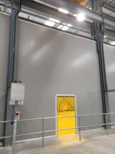 Factory Partition with PVC Strip Curtain Doorway